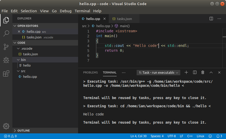 visual studio code c++ cpp properties